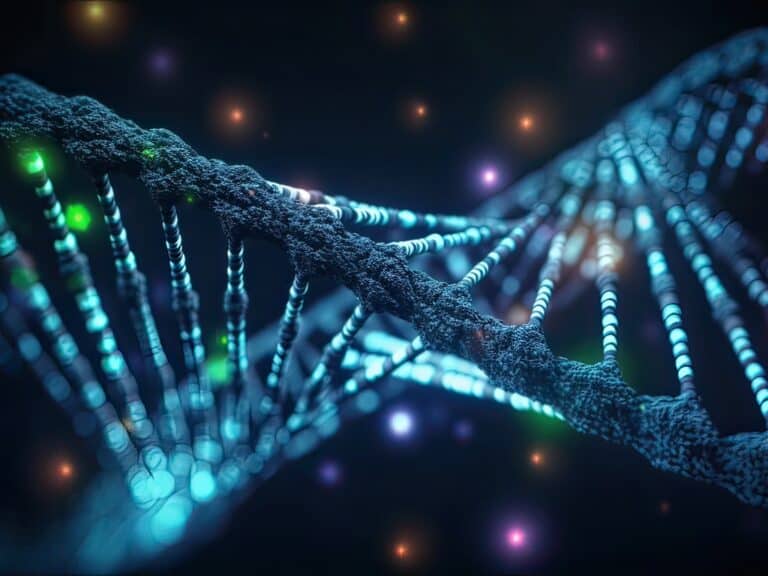 Munchkin cat genetics ai-gen 3d image of DNA molecue: